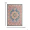 Homeroots 7 x 10 ft. Teal & Pink Medallion Area Rug 385504 - alternate 6